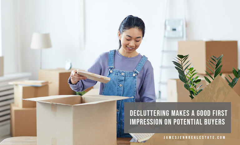 Decluttering makes a good first impression on potential buyers